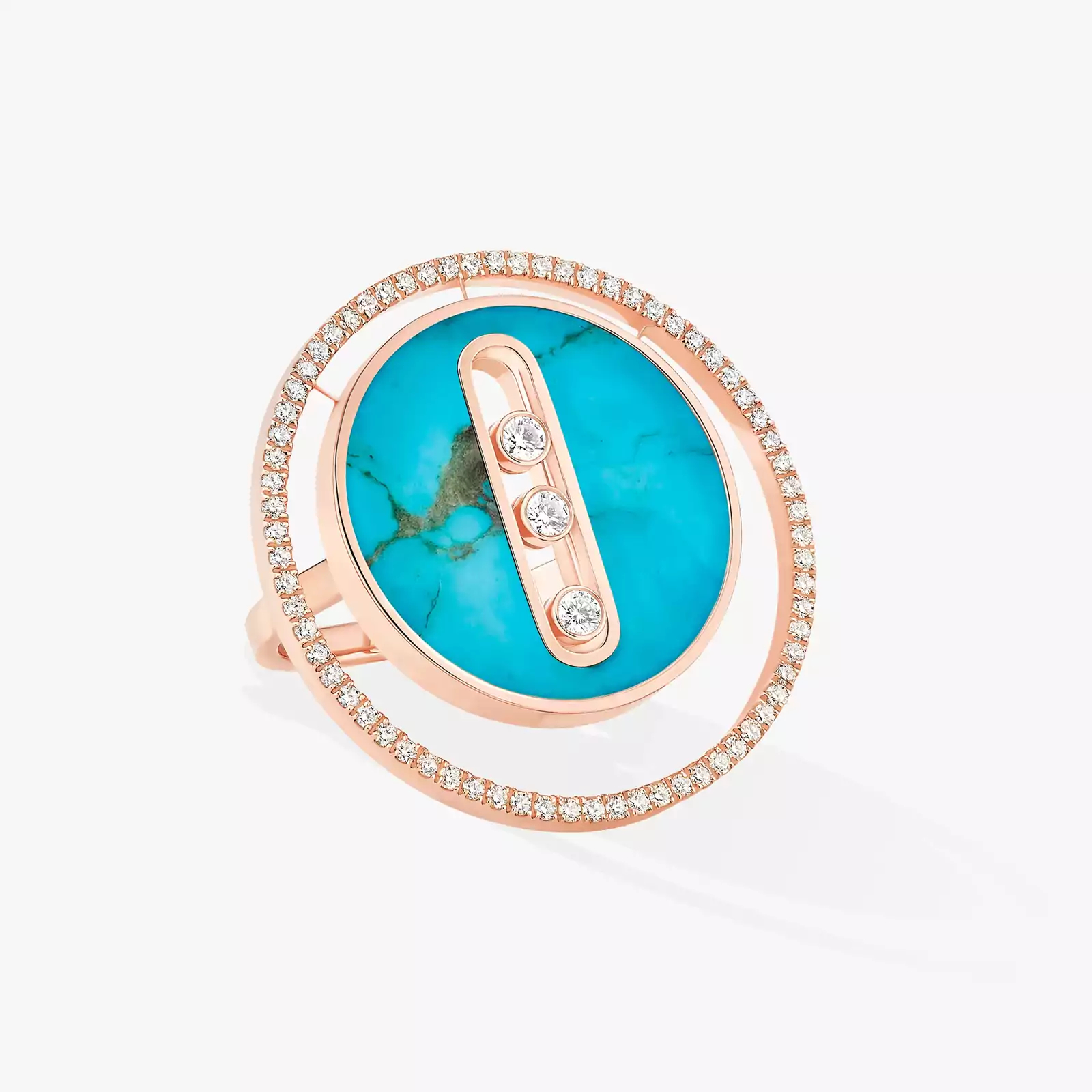 Women Jewellery  MESSIKA, Lucky Move Turquoise Ring LM, SKU: 11721-PG | timeolution.com