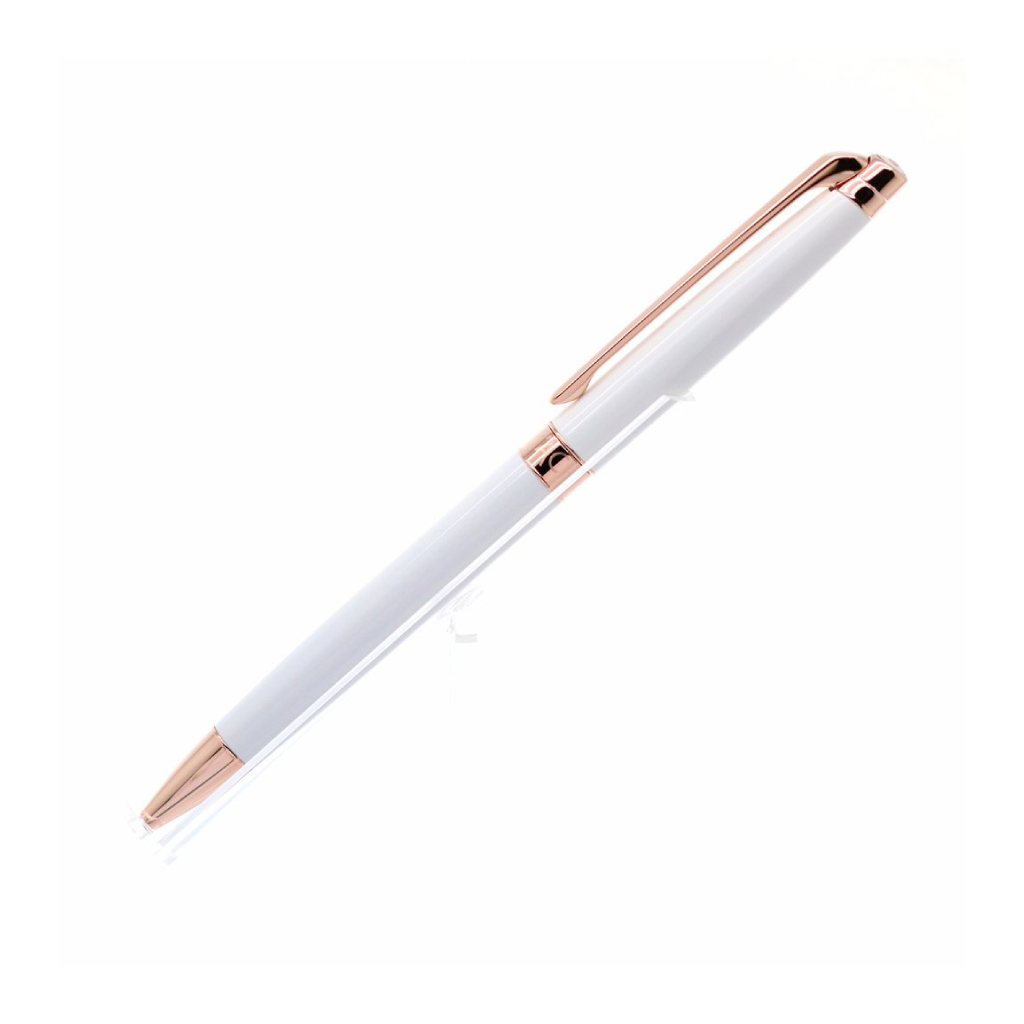  CARAN D’ACHE, Léman Slim White Rose Gold Ballpoint Pen, SKU: 4781.001 | timeolution.com