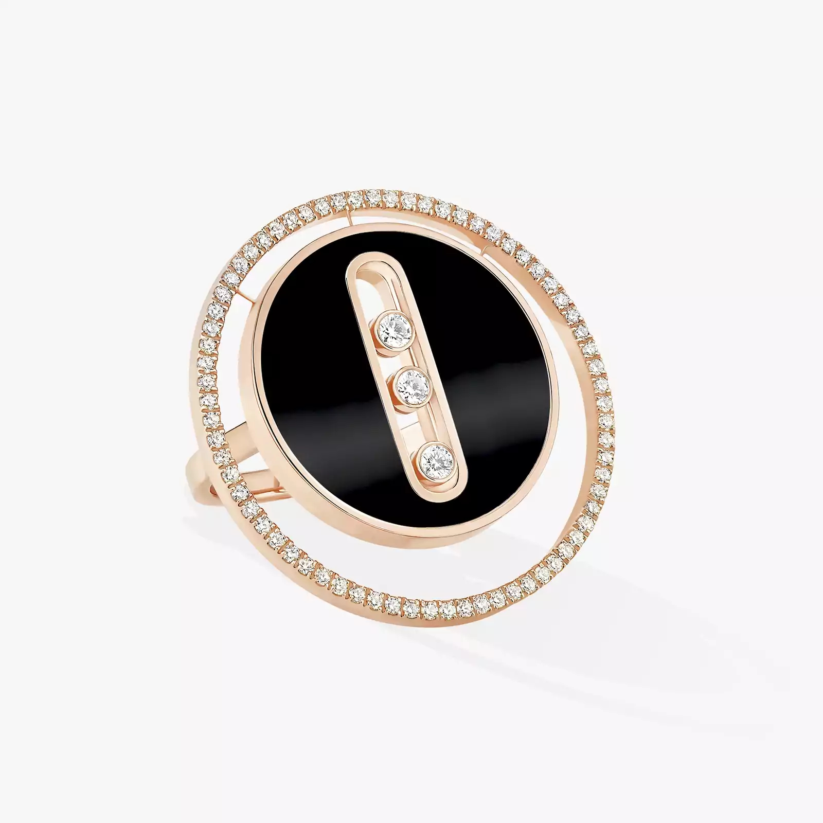 Women Jewellery  MESSIKA, Lucky Move Onyx Ring LM, SKU: 12323-PG | timeolution.com