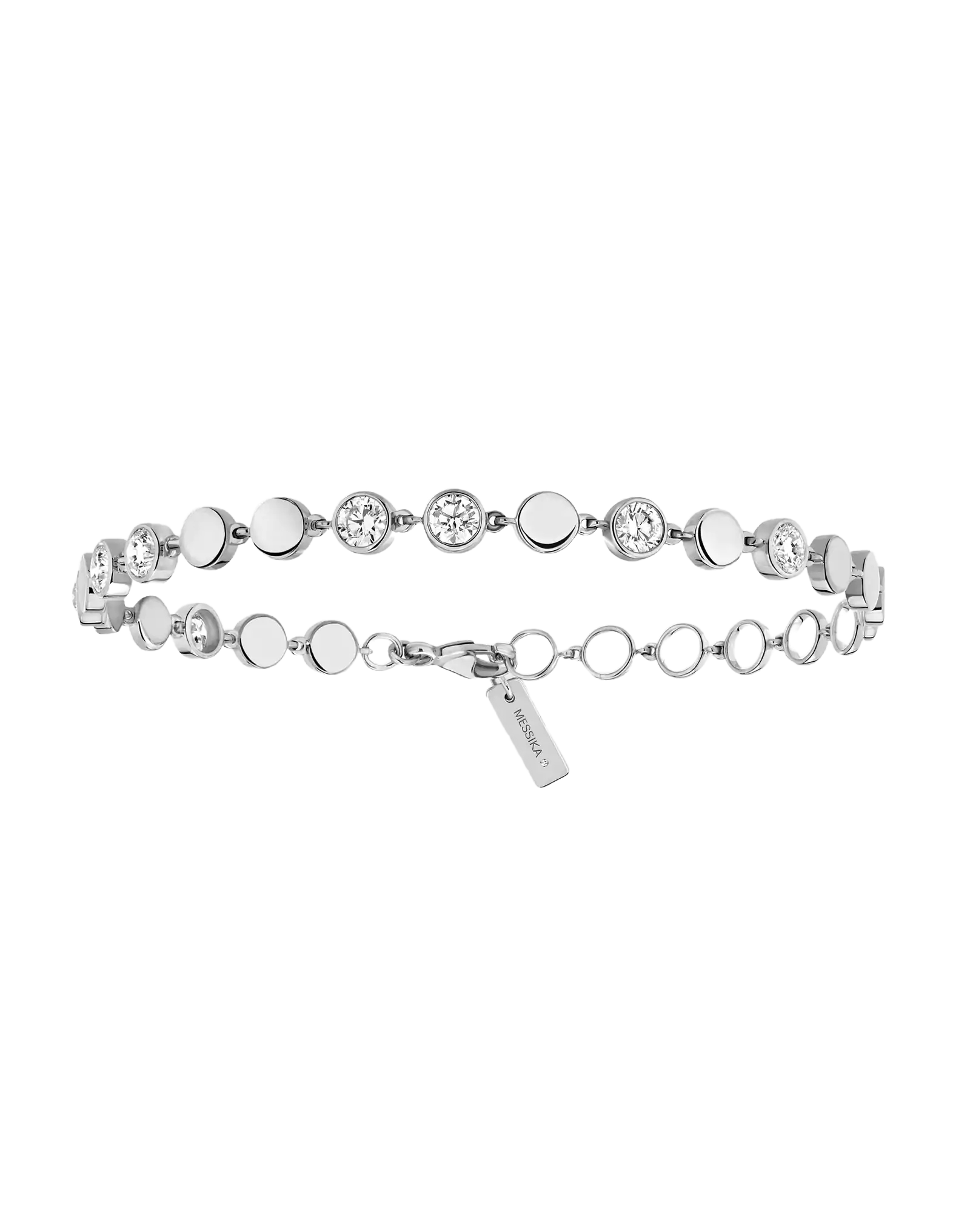 Women Jewellery  MESSIKA, D-Vibes MM White Gold Diamond Bracelet, SKU: 12484-WG | timeolution.com