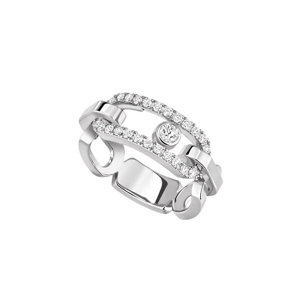 Women Jewellery  MESSIKA, Move Link White Gold Diamond Ring, SKU: 12728-WG | timeolution.com