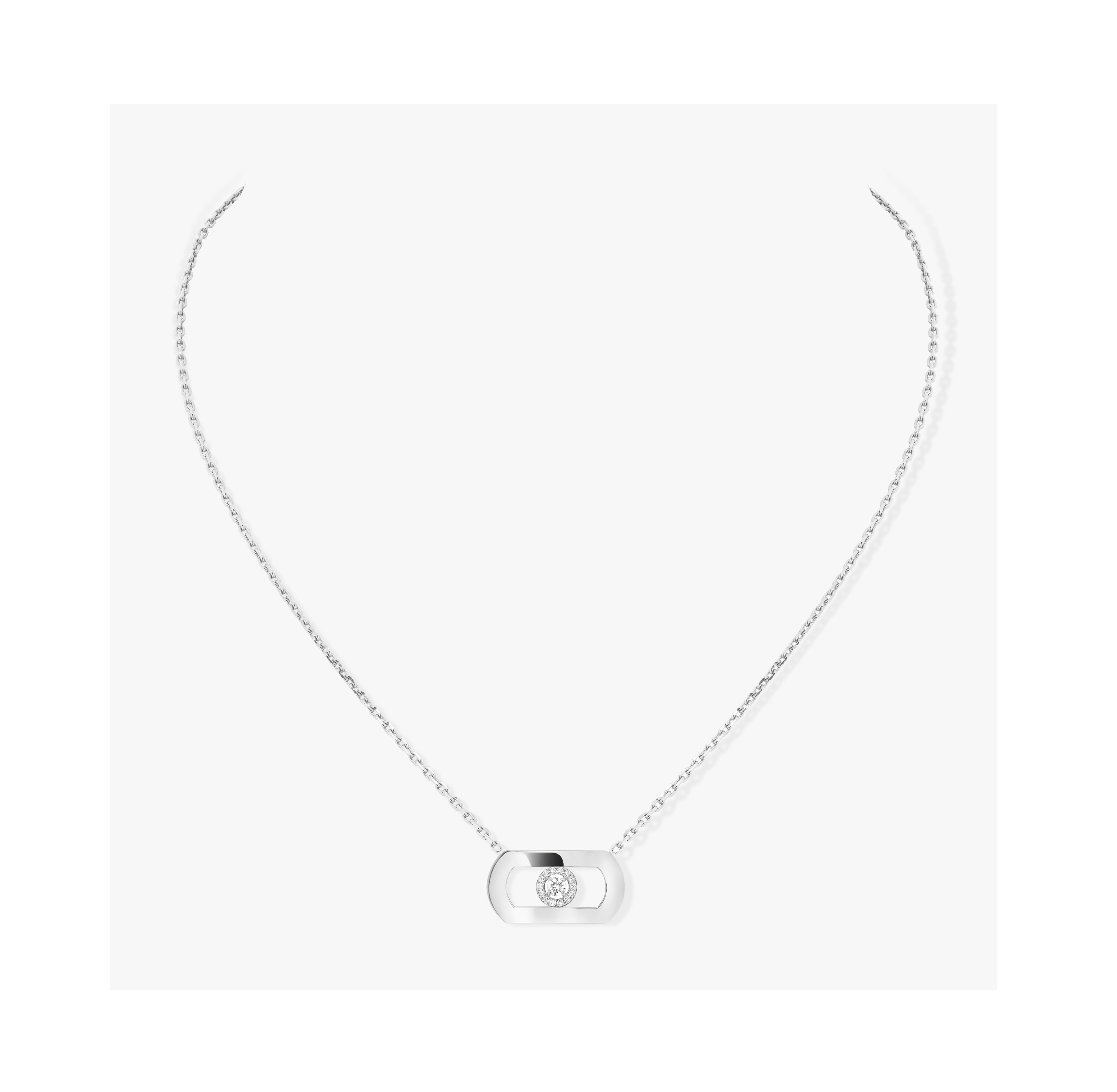 Women Jewellery  MESSIKA, So Move White Gold Diamond Necklace, SKU: 12944-WG | timeolution.com