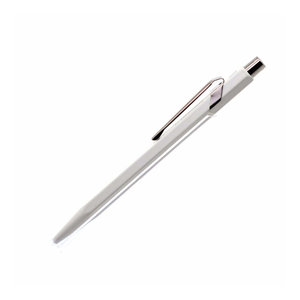  CARAN D’ACHE, 849 Pop Line White Ballpoint Pen, with holder, SKU: 849.502 | timeolution.com