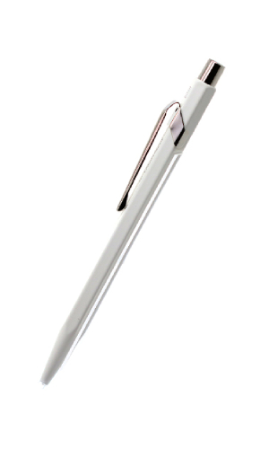  CARAN D’ACHE, 849 Pop Line White Ballpoint Pen, with holder, SKU: 849.502 | timeolution.com