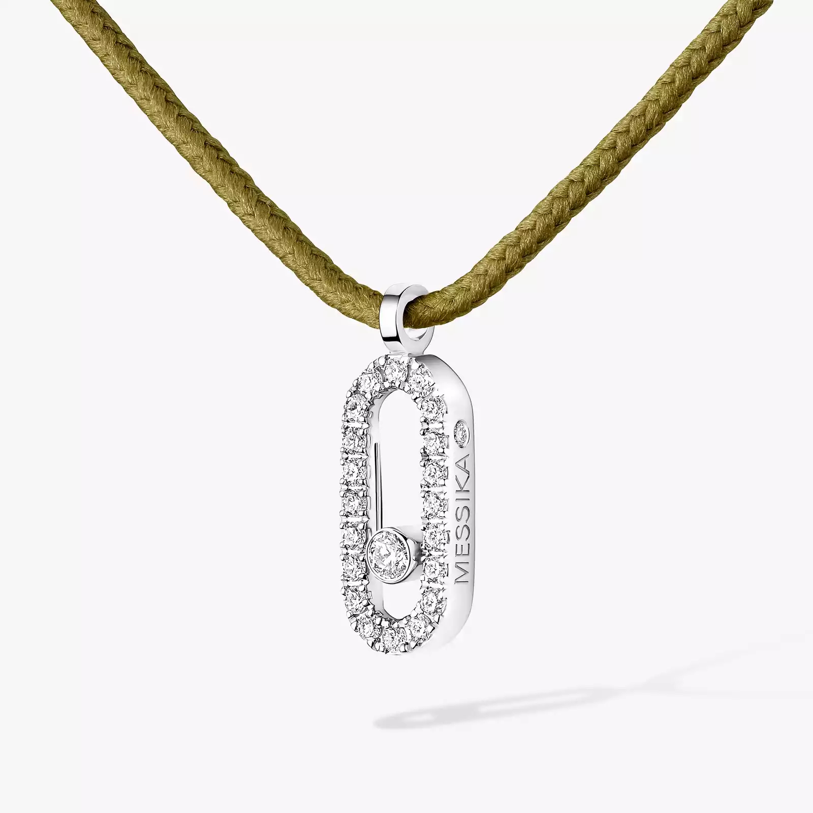 Women Jewellery  MESSIKA, Messika Care(s) Khaki Cord Pave Necklace, SKU: 14103-WG | timeolution.com