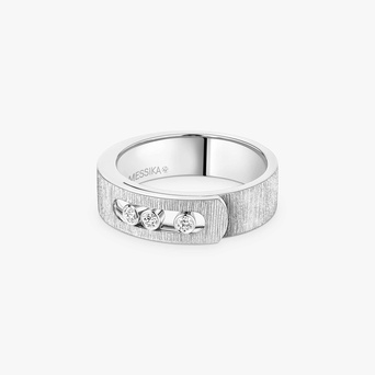 Women Jewellery / Unisex MESSIKA, Move Noa Ciselé White Gold Diamond Ring, SKU: 14482-WG | timeolution.com