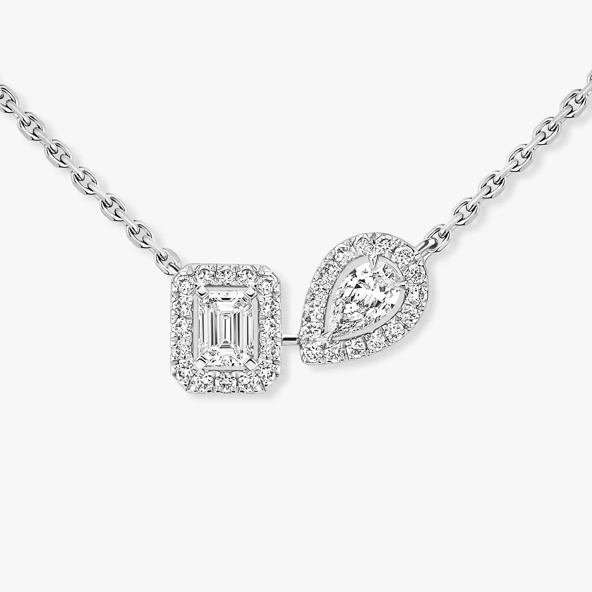 Women Jewellery  MESSIKA, My Twin Toi & Moi White Gold Diamond Necklace, SKU: 14534-WG | timeolution.com