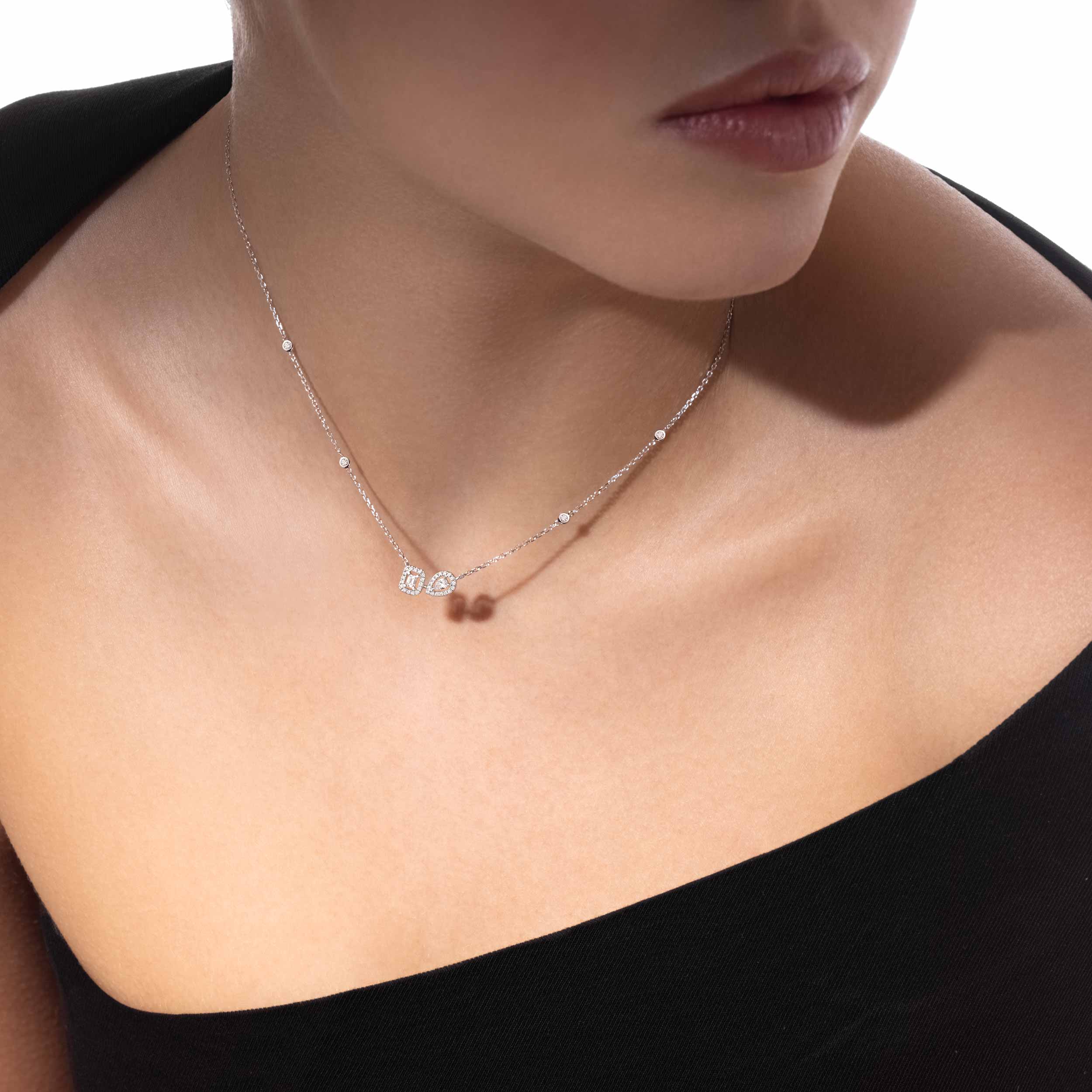 Women Jewellery  MESSIKA, My Twin Toi & Moi White Gold Diamond Necklace, SKU: 14534-WG | timeolution.com