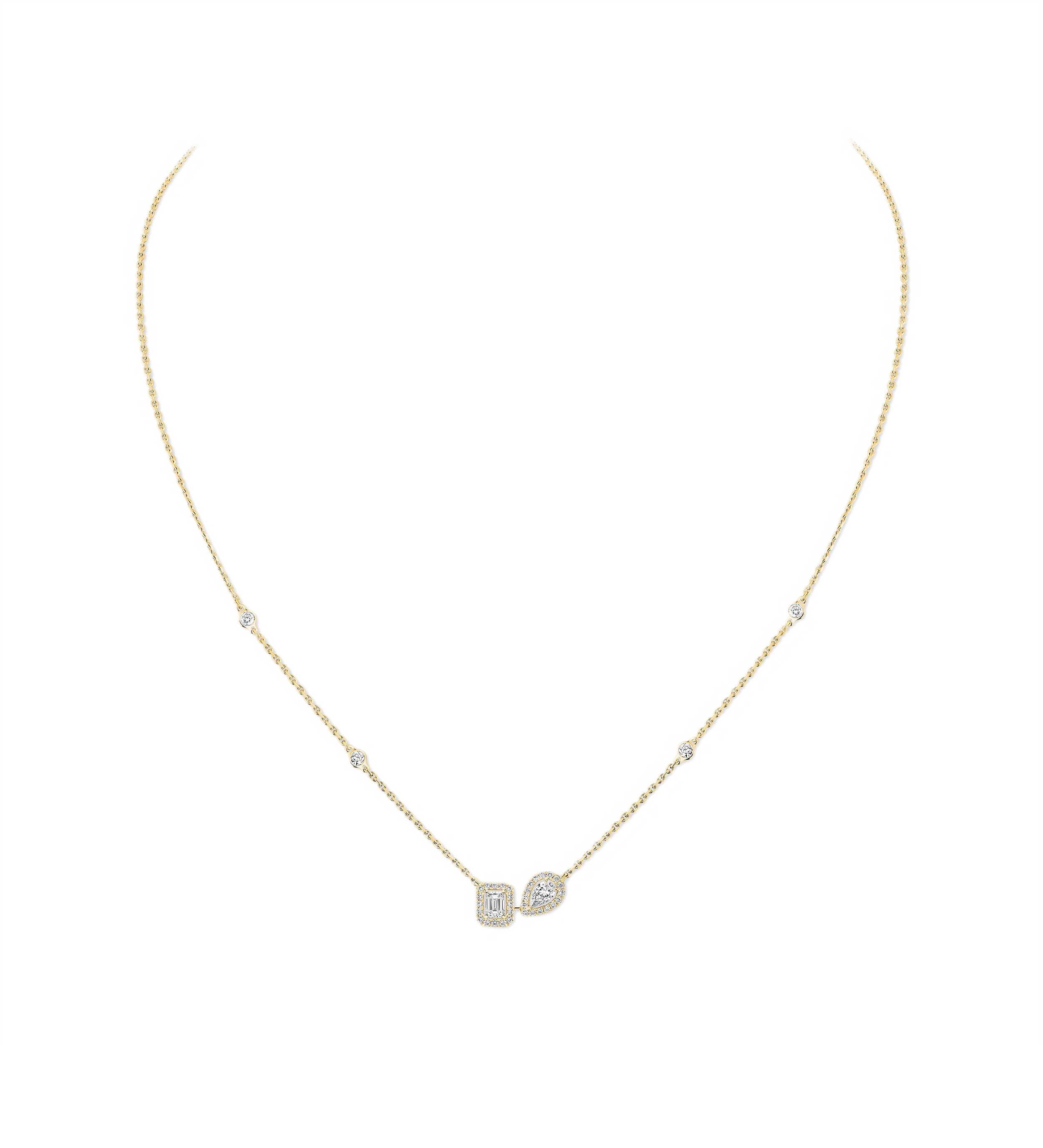 Women Jewellery  MESSIKA, My Twin Toi & Moi Yellow Gold Diamond Necklace, SKU: 14534-YG | timeolution.com