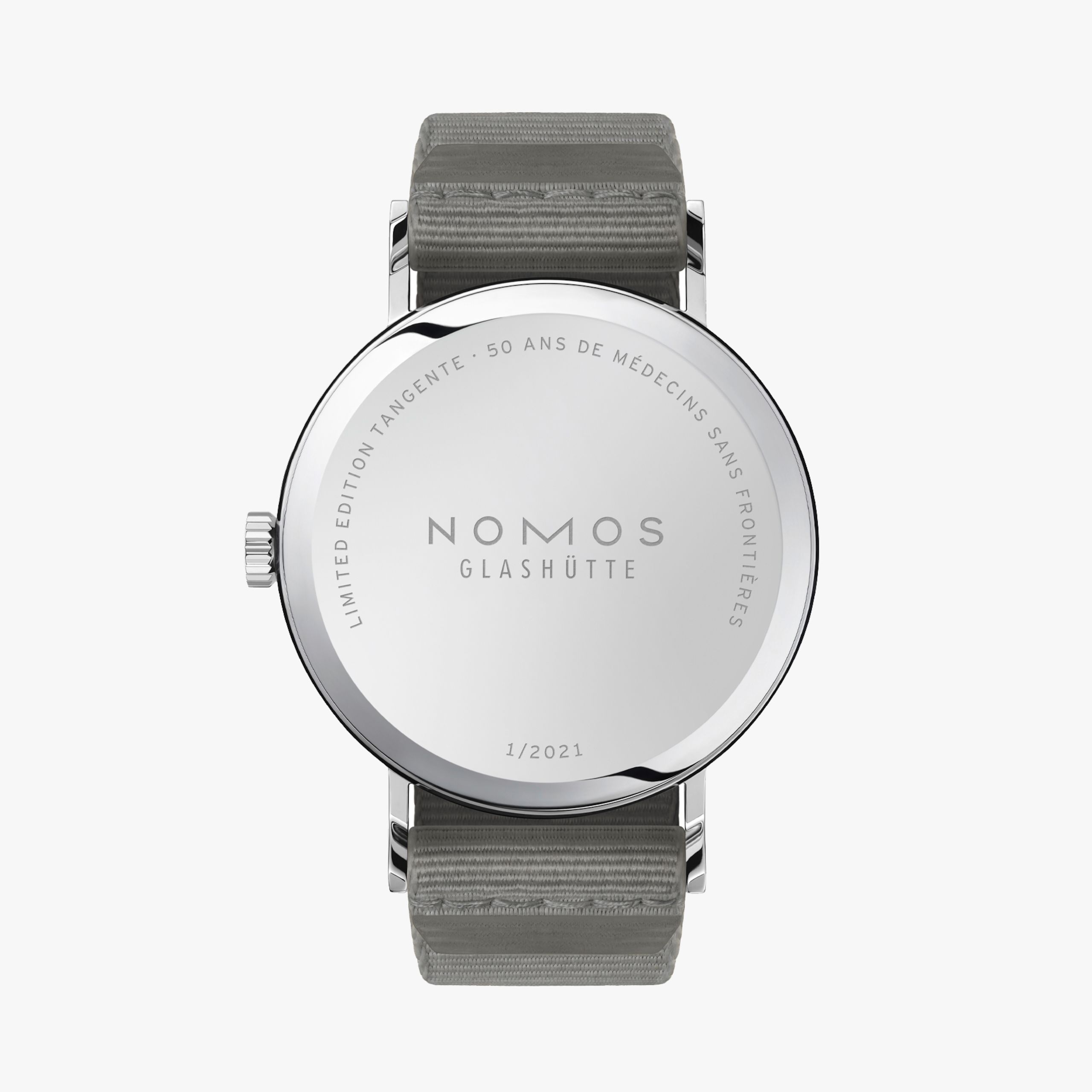 Men's watch / unisex  NOMOS GLASHÜTTE, Tangente 38 - 50 Ans De Medecins Sans Frontieres / 37.50mm, SKU: 165.S50 | timeolution.com