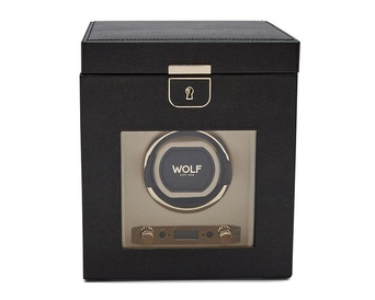  WOLF 1834, Palermo Single Watch Winder With Jewellery Storage, SKU: 213702 | timeolution.com