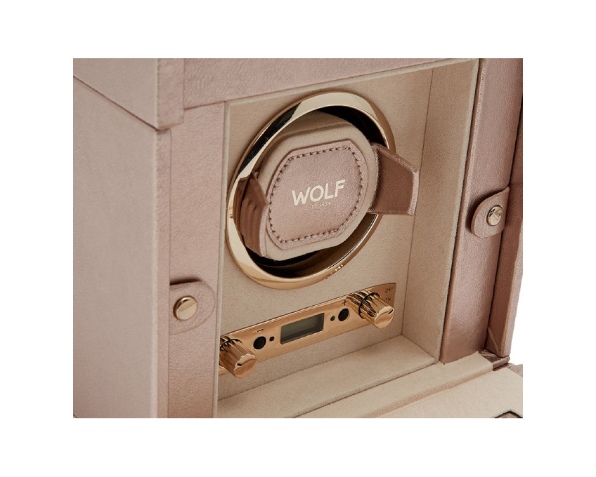  WOLF 1834, Palermo Single Watch Winder With Jewellery Storage, SKU: 213716 | timeolution.com