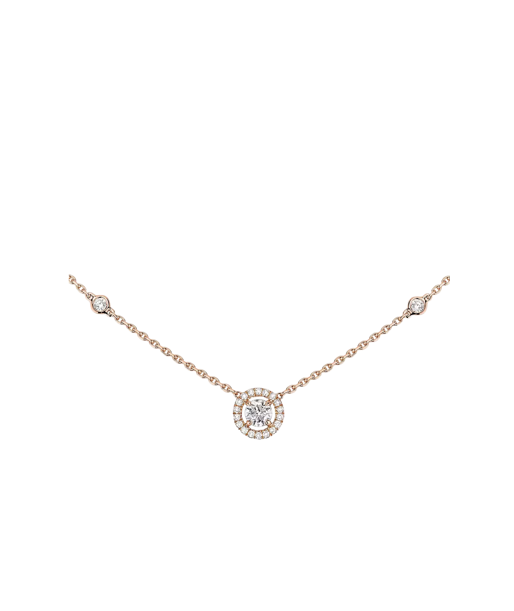 Women Jewellery  MESSIKA, Joy Rond 0.20ct Diamond Pink Gold Necklace, SKU: 4281-PG | timeolution.com