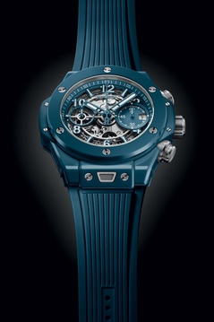 Men's watch / unisex HUBLOT, Big Bang Unico Petrol Blue Ceramic / 42mm, SKU: 441.ES.5121.RX | timeolution.com