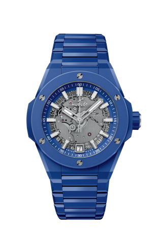 Men's watch / unisex  HUBLOT, Big Bang Integrated Time Only Blue Indigo Ceramic / 40mm, SKU: 456.EX.5129.EX | timeolution.com