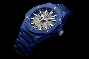 Men's watch / unisex  HUBLOT, Big Bang Integrated Time Only Blue Indigo Ceramic / 40mm, SKU: 456.EX.5129.EX | timeolution.com