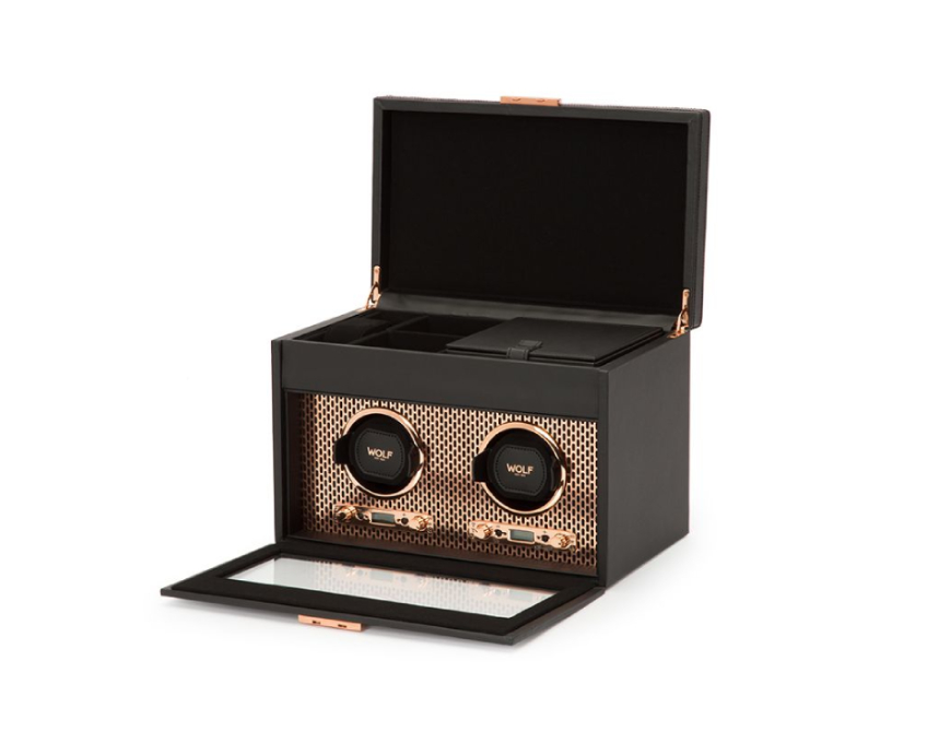  WOLF 1834, Axis Double Watch Winder With Storage, SKU: 469316 | timeolution.com