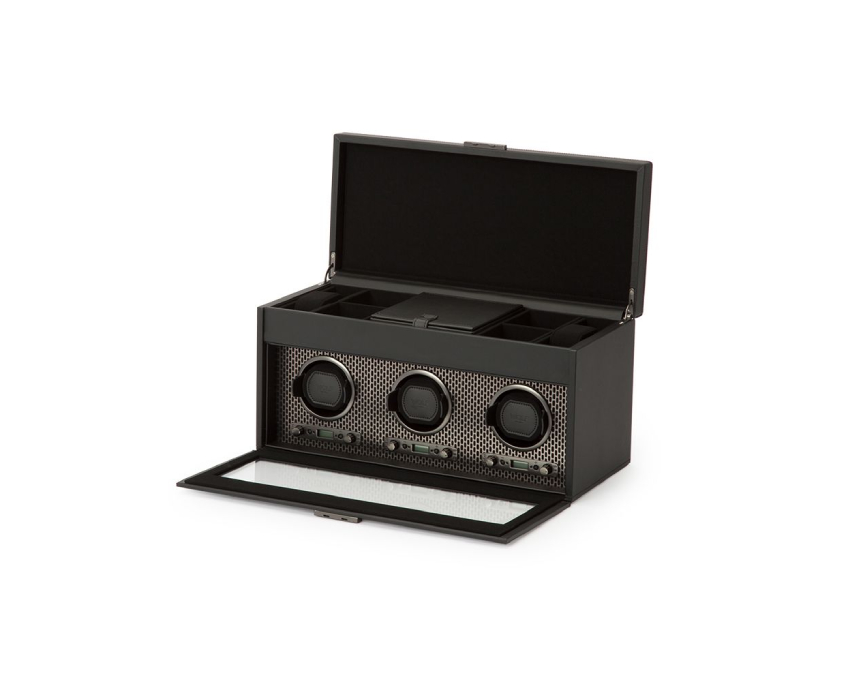  WOLF 1834, Axis Triple Watch Winder With Storage, SKU: 469403 | timeolution.com