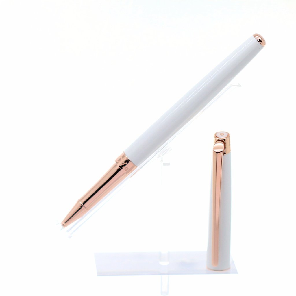  CARAN D’ACHE, Léman Slim White Rose Gold Roller Pen, SKU: 4771.001 | timeolution.com