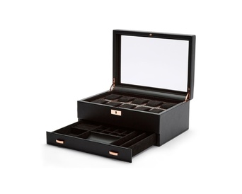  WOLF 1834, Axis 10pc Watch Box With Drawer, SKU: 488216 | timeolution.com