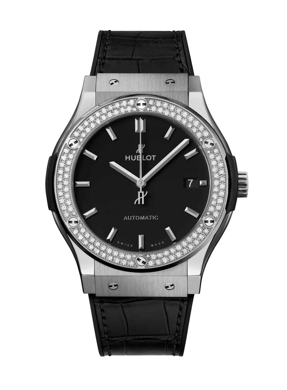 Men's watch / unisex  HUBLOT, Classic Fusion Titanium Diamonds / 45mm, SKU: 511.NX.1171.LR.1104 | timeolution.com