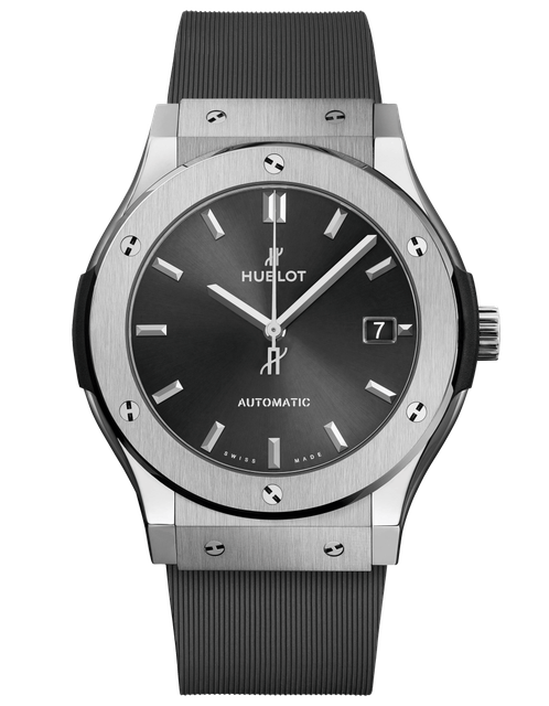 Men's watch / unisex  HUBLOT, Classic Fusion Racing Grey Titanium / 45mm, SKU: 511.NX.7071.RX | timeolution.com