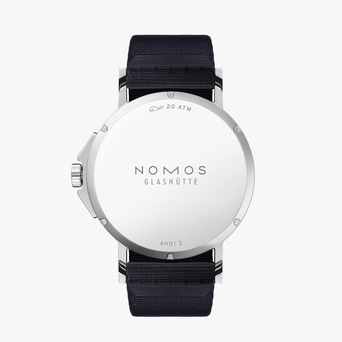 Men's watch / unisex  NOMOS GLASHÜTTE, Ahoi Neomatik 38 Date Sky / 38.5mm, SKU: 516 | timeolution.com