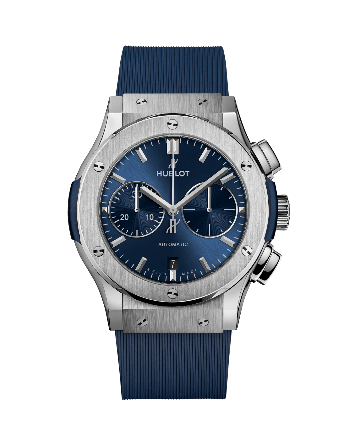 Men's watch / unisex  HUBLOT, Classic Fusion Chronograph Titanium Blue / 45mm, SKU: 521.NX.7170.RX | timeolution.com