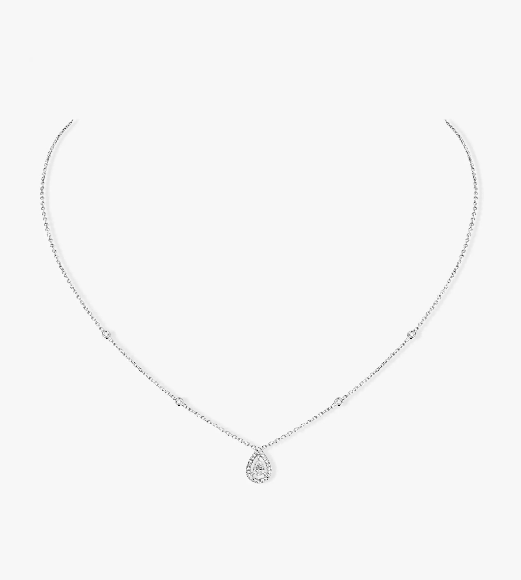 Women Jewellery  MESSIKA, Joy Pear 0.25ct White Gold Diamond Necklace, SKU: 5224-WG | timeolution.com