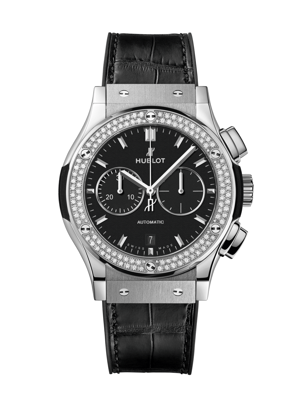 Men's watch / unisex  HUBLOT, Classic Fusion Chronograph Titanium Diamonds / 42mm, SKU: 541.NX.1171.LR.1104 | timeolution.com