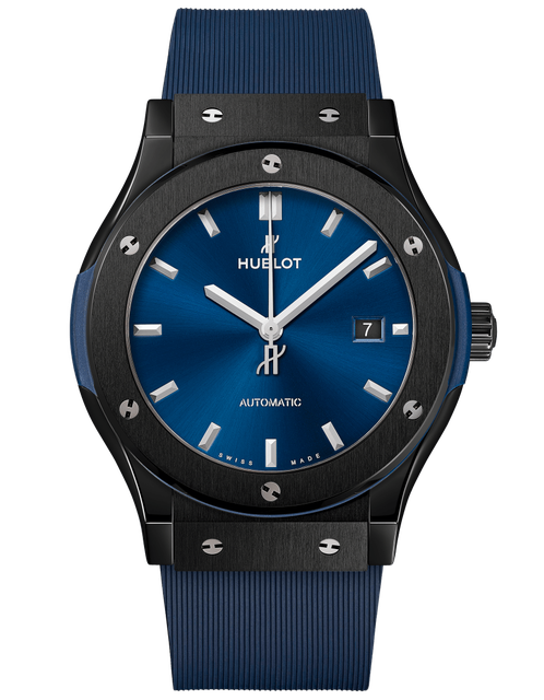 Men's watch / unisex  HUBLOT, Classic Fusion Ceramic Blue / 42mm, SKU: 542.CM.7170.RX | timeolution.com