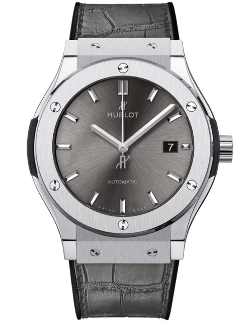 Men's watch / unisex  HUBLOT, Classic Fusion Racing Grey Titanium / 42mm, SKU: 542.NX.7071.LR | timeolution.com