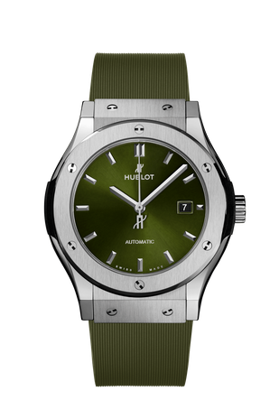 Men's watch / unisex  HUBLOT, Classic Fusion Titanium Green / 42mm, SKU: 542.NX.8970.RX | timeolution.com