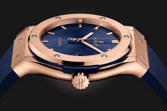 Men's watch / unisex  HUBLOT, Classic Fusion King Gold Blue / 42mm, SKU: 542.OX.7180.RX | timeolution.com