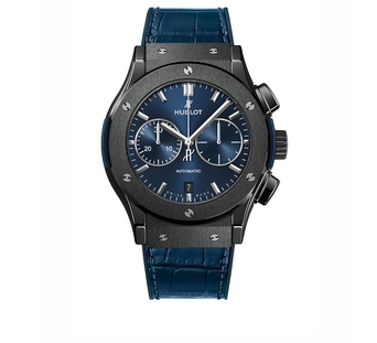 Men's watch / unisex  HUBLOT, Classic Fusion Ceramic Blue Chronograph / 45mm, SKU: 521.CM.7170.LR | timeolution.com