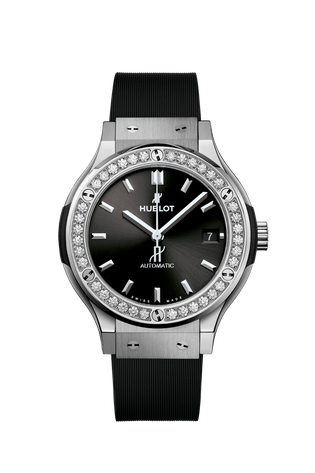 Men's watch / unisex  HUBLOT, Classic Fusion Titanium Diamonds / 38mm, SKU: 565.NX.1470.RX.1204 | timeolution.com