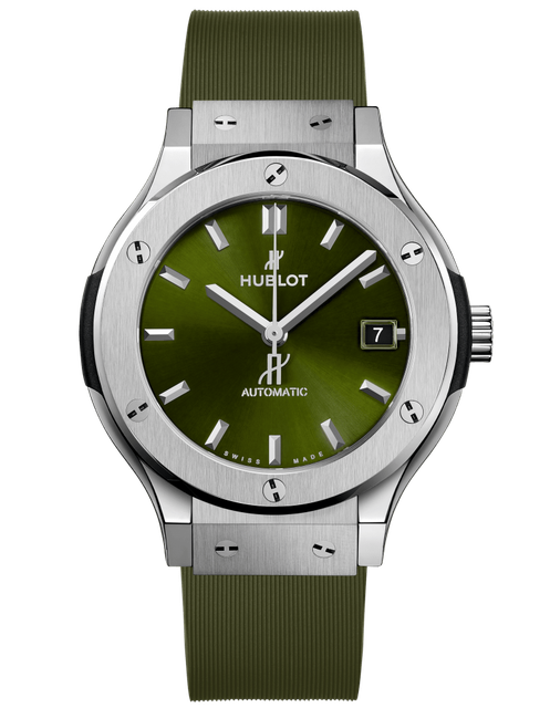 Men's watch / unisex  HUBLOT, Classic Fusion Titanium Green / 38mm, SKU: 565.NX.8970.RX | timeolution.com