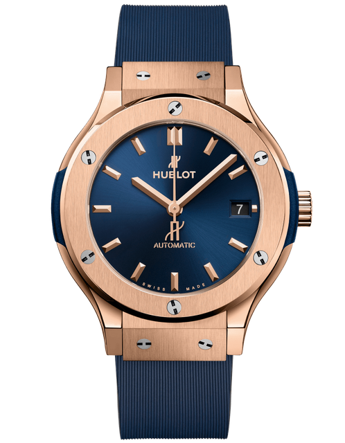 Men's watch / unisex  HUBLOT, Classic Fusion King Gold Blue / 38mm, SKU: 565.OX.7180.RX | timeolution.com