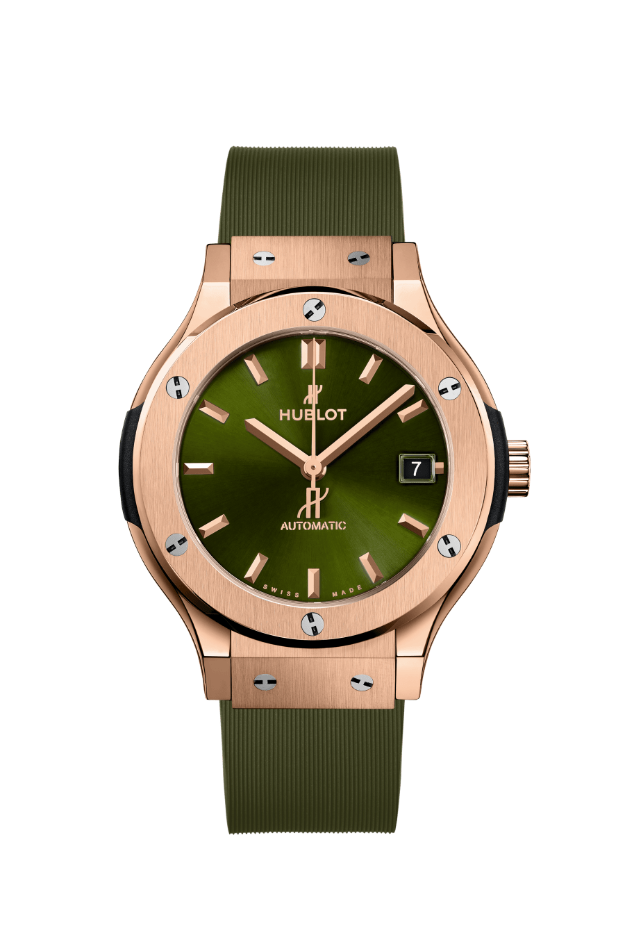 Men's watch / unisex  HUBLOT, Classic Fusion King Gold Green / 38mm, SKU: 565.OX.8980.RX | timeolution.com