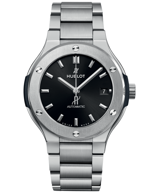 Men's watch / unisex  HUBLOT, Classic Fusion Titanium Bracelet / 38mm, SKU: 568.NX.1470.NX | timeolution.com