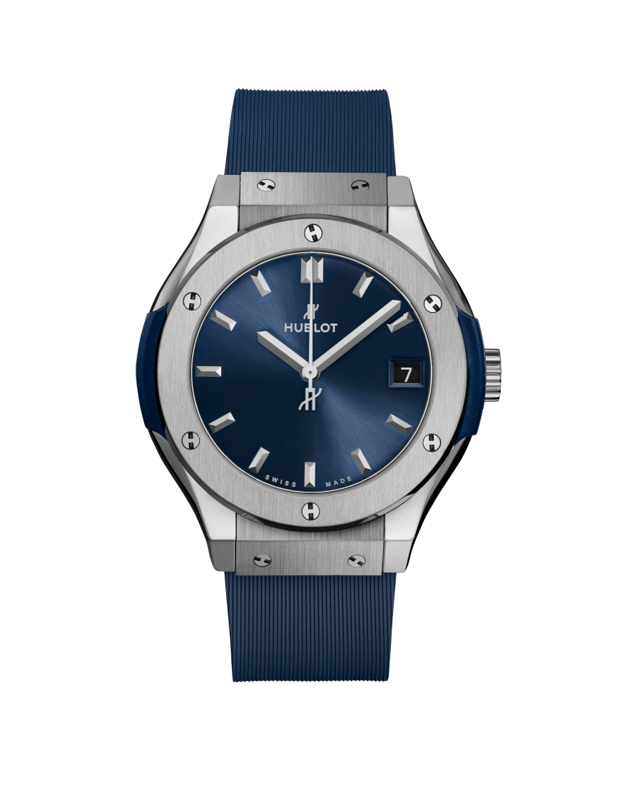 Ladies' watch  HUBLOT, Classic Fusion Titanium Blue / 33mm, SKU: 581.NX.7170.RX | timeolution.com