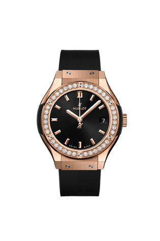 Men's watch / unisex  HUBLOT, Classic Fusion King Gold Diamonds / 33mm, SKU: 581.OX.1480.RX.1104 | timeolution.com