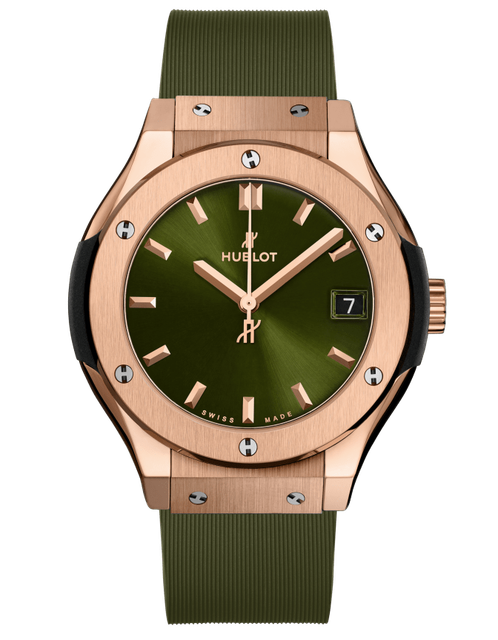 Ladies' watch  HUBLOT, Classic Fusion King Gold Green / 33mm, SKU: 581.OX.8980.RX | timeolution.com