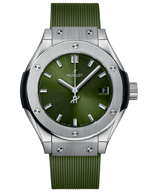 Ladies' watch  HUBLOT, Classic Fusion Titanium Green / 29mm, SKU: 591.NX.8970.RX | timeolution.com