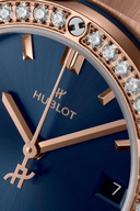 Ladies' watch  HUBLOT, Classic Fusion King Gold Blue Diamonds / 29mm, SKU: 591.OX.7180.RX.1204 | timeolution.com