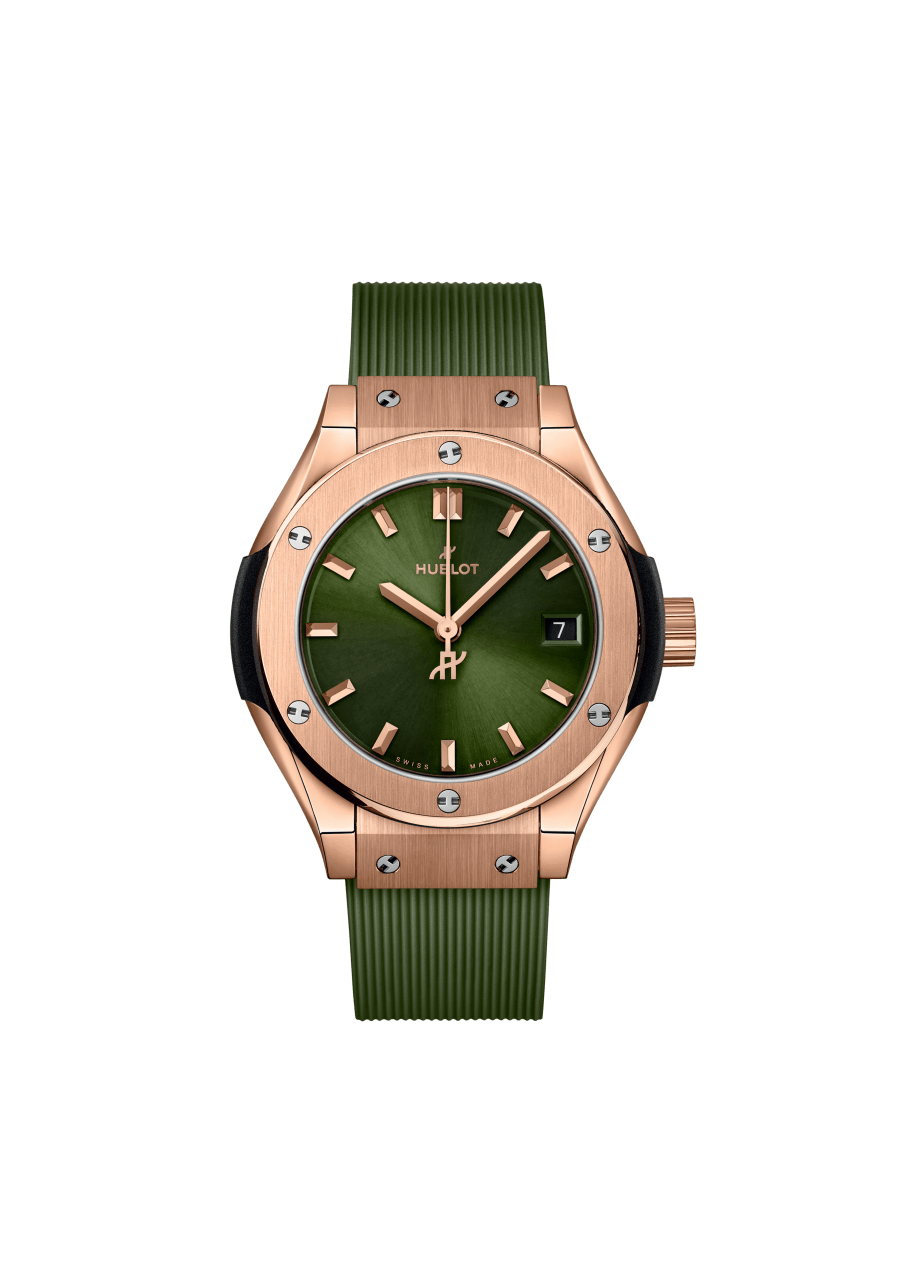 Ladies' watch  HUBLOT, Classic Fusion King Gold Green / 29mm, SKU: 591.OX.8980.RX | timeolution.com