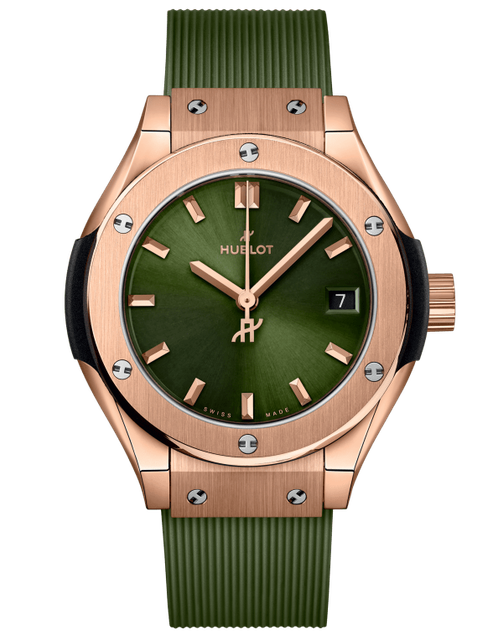 Ladies' watch  HUBLOT, Classic Fusion King Gold Green / 29mm, SKU: 591.OX.8980.RX | timeolution.com