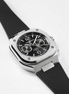 Men's watch / unisex  BELL & ROSS, BR 05 Chrono Black Steel / 42mm, SKU: BR05C-BL-ST/SRB | timeolution.com