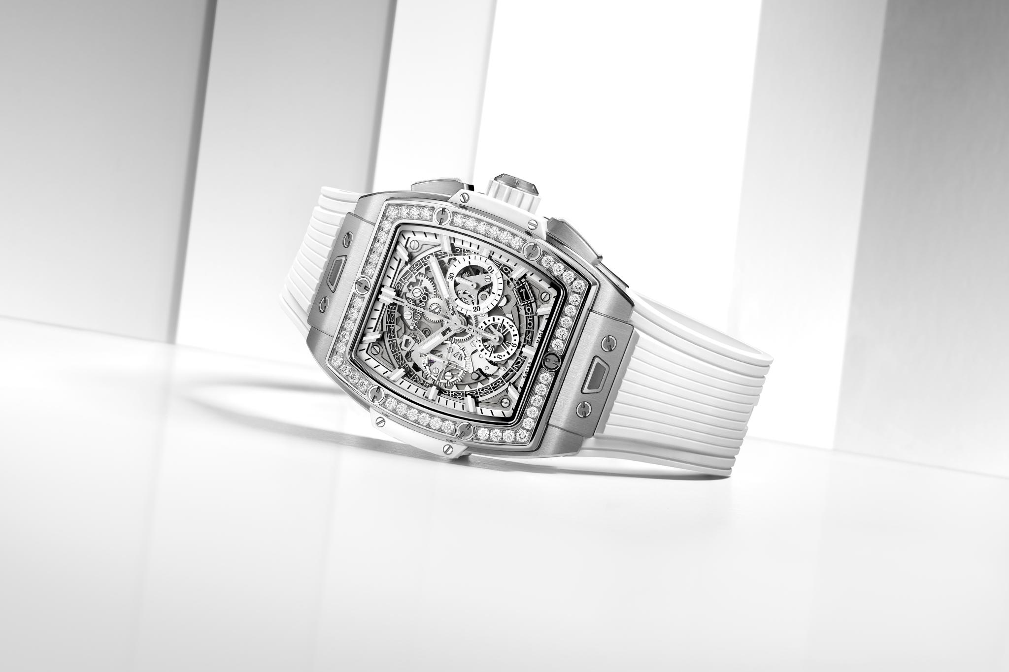 Men's watch / unisex  HUBLOT, Spirit of Big Bang Titanium White Diamonds / 42mm, SKU: 642.NE.2010.RW.1204 | timeolution.com