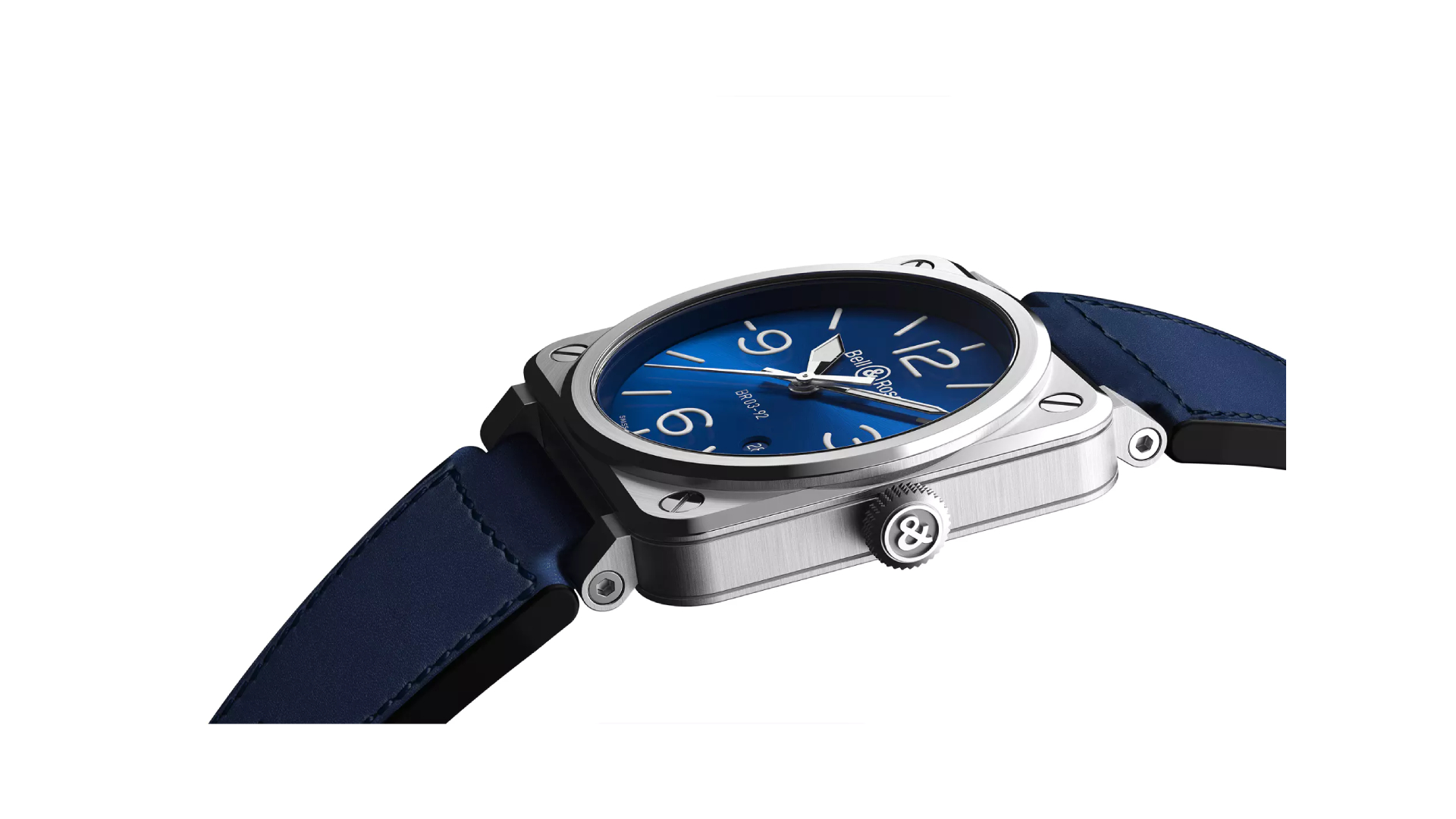 Men's watch / unisex BELL & ROSS, BR 03-92 Blue Steel / 42mm, SKU: BR0392-BLU-ST/SCA | timeolution.com